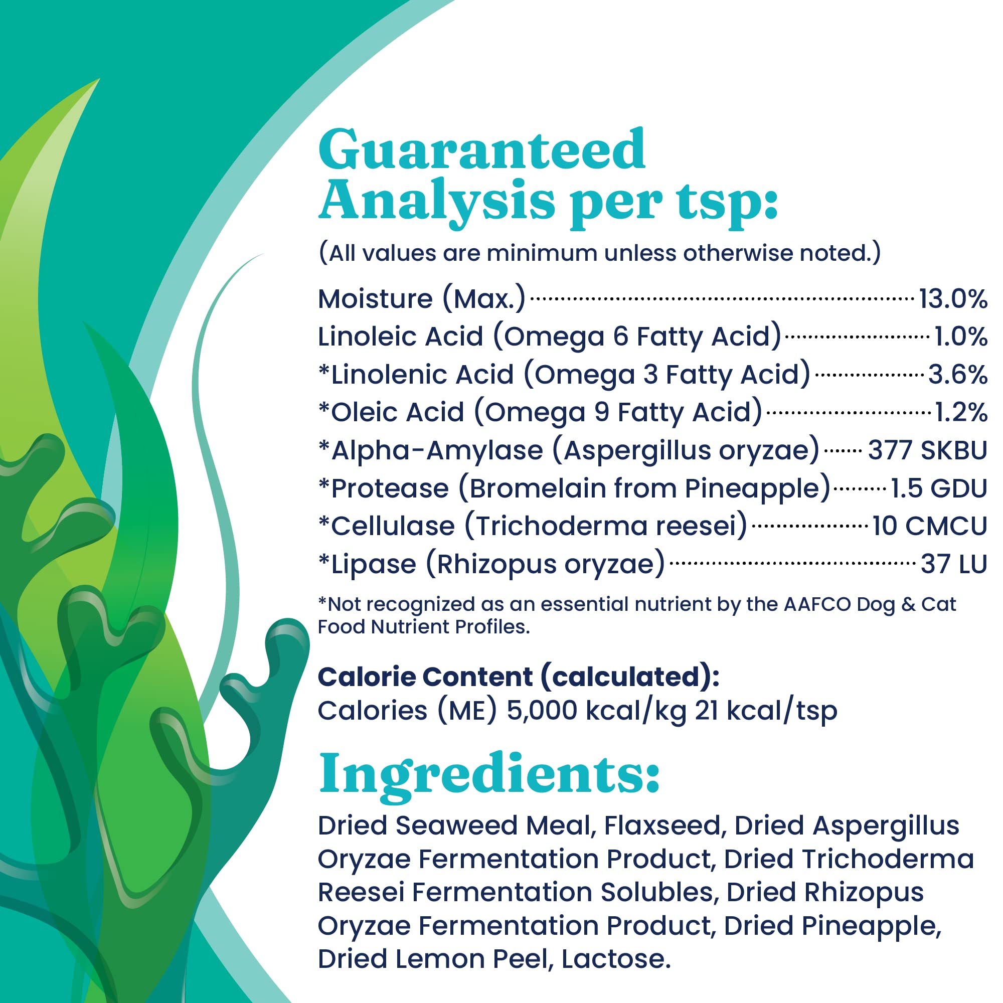 Solid Gold SeaMeal USA-packaging reinforces domestic manufacturing quality.