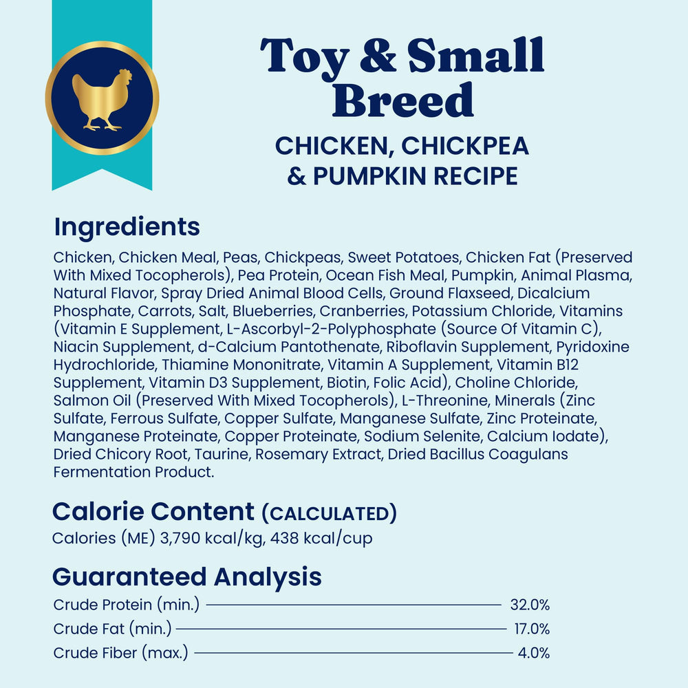 Solid Gold serving suggestion showing small bites ideal for picky eaters.