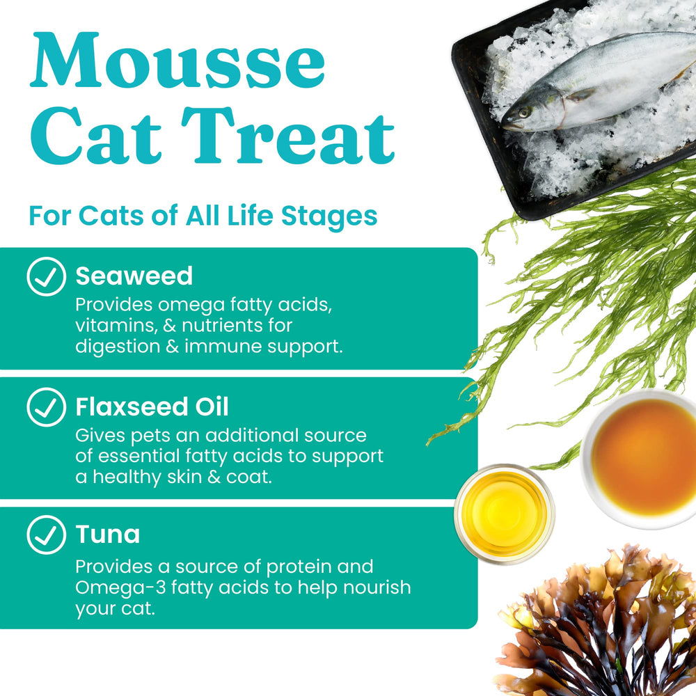 Solid Gold tuna puree texture serves as meal topper for dry or wet food.