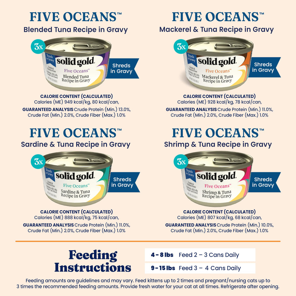Solid Gold wet cat food can top dry kibble for moisture and texture