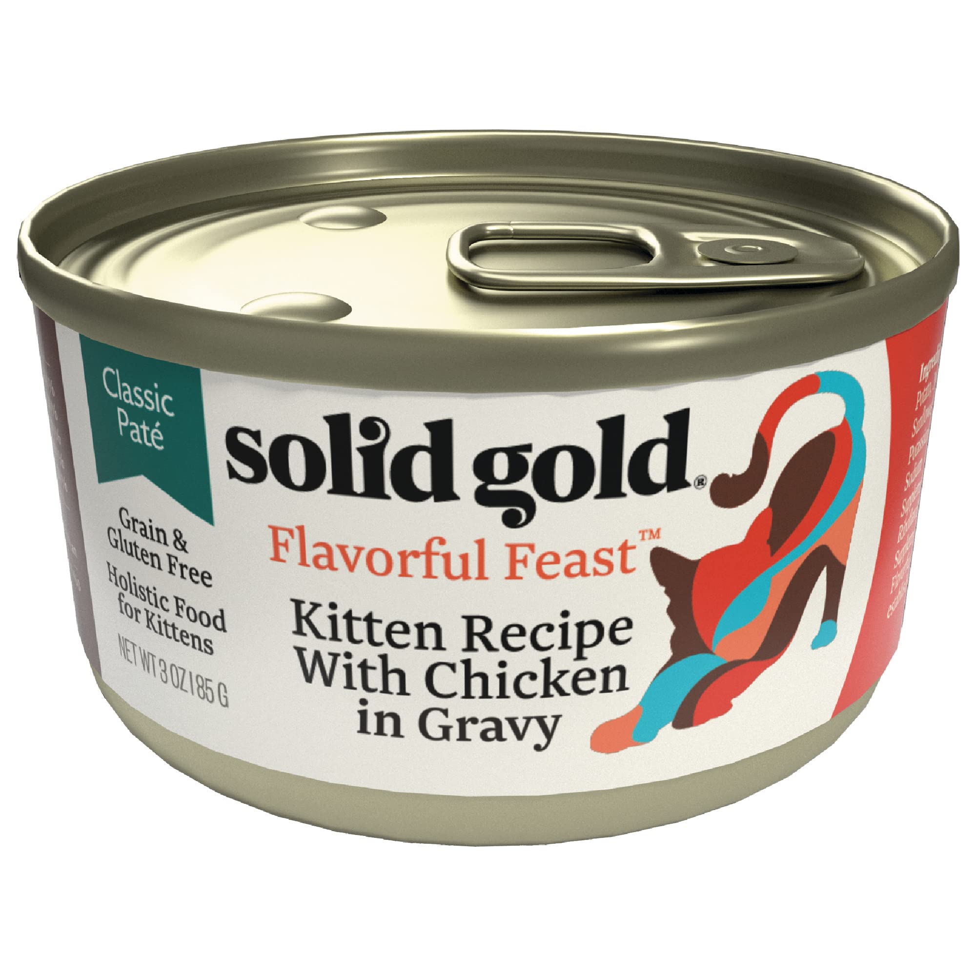 Solid Gold wet cat food pate serving-in-bowl ready-to-serve kitten meal