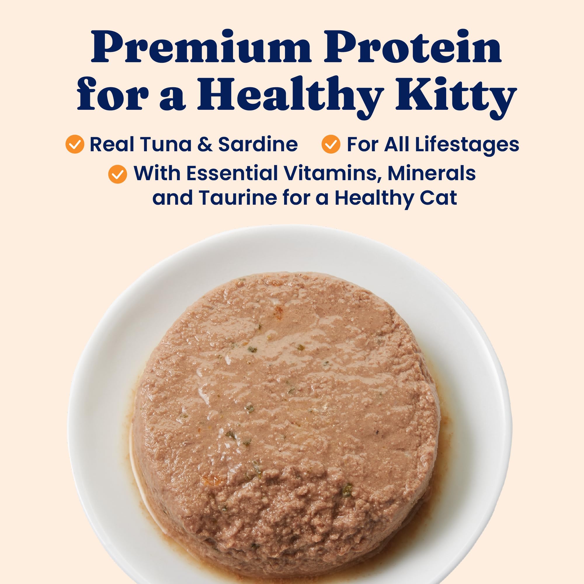 Solid Gold tuna and sardine pate can closeup showing convenient packaging and grain free nutrition
