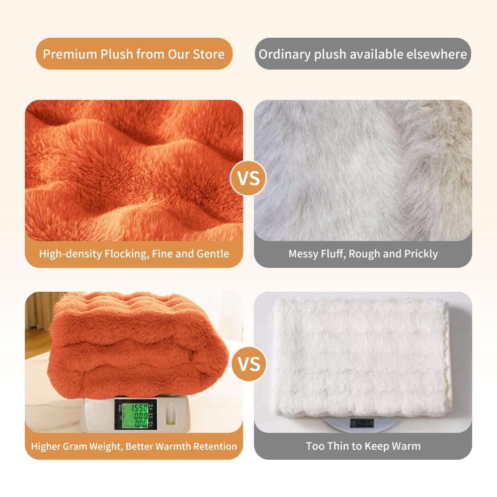SOMAHE orange dog blanket on sofa ideal for naps