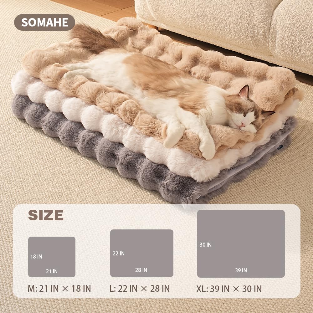 SOMAHE blanket plush dual-sided grey close-up highlights durable warmth