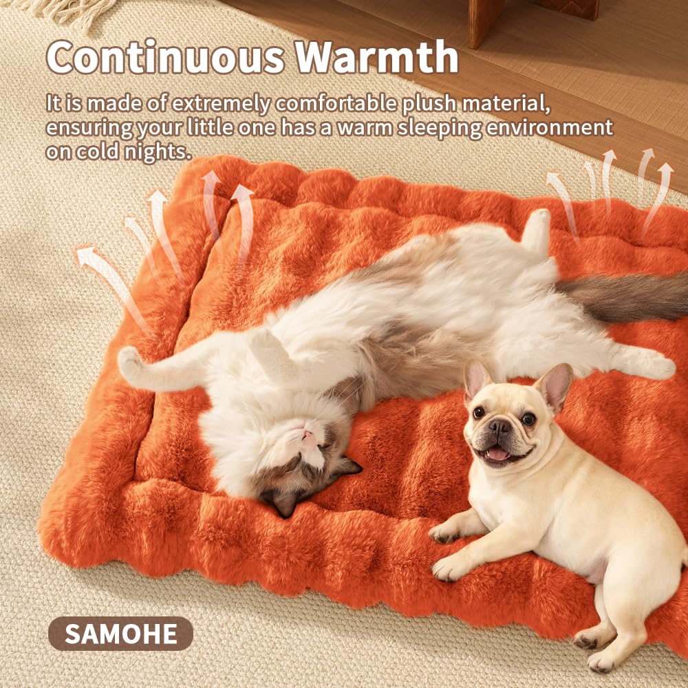 SOMAHE cat bed faux fur closeup emphasizes ultra-soft material for restful naps.