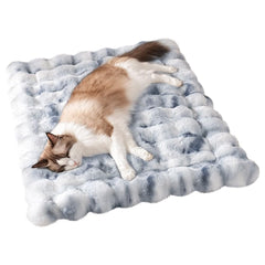 SOMAHE cat bed plush fabric closeup highlights cloud-soft nap comfort.