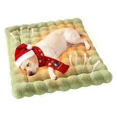 SOMAHE cat bed plush-faux-fur shows luxurious softness for cozy indoor lounging.
