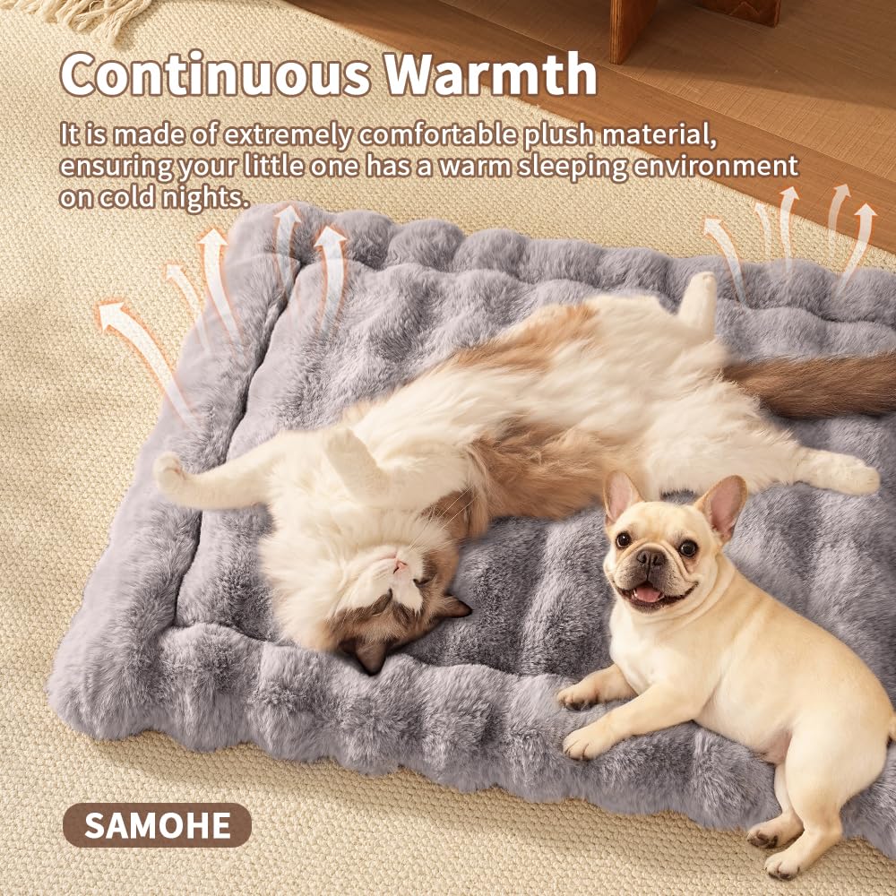 SOMAHE cat bed warm long-pile fur ideal for chilly days