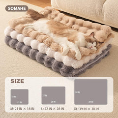 SOMAHE cat blanket reversible dual-sided fabric offers year-round warmth.