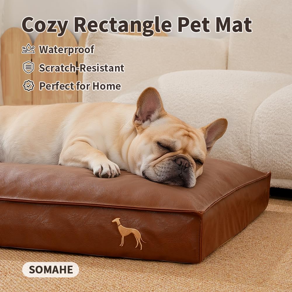 SOMAHE dog bed waterproof inner lining blocks spills from reaching filling.