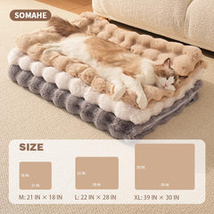 SOMAHE dog blanket 28x22in coffee on sofa shows couch protection