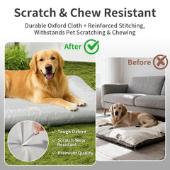 SOMAHE crate mat with zip-off liner ready for hand washing.