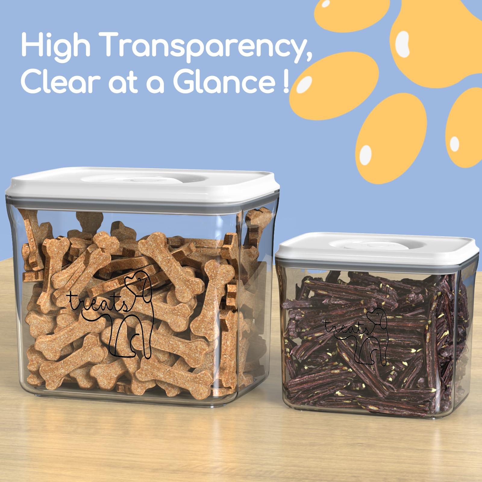 Somkaco stackable design saves pantry space.