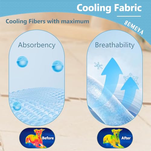 SOMOYA Upgrade Self-Cooling Mat side view showing non-slip base for stability.