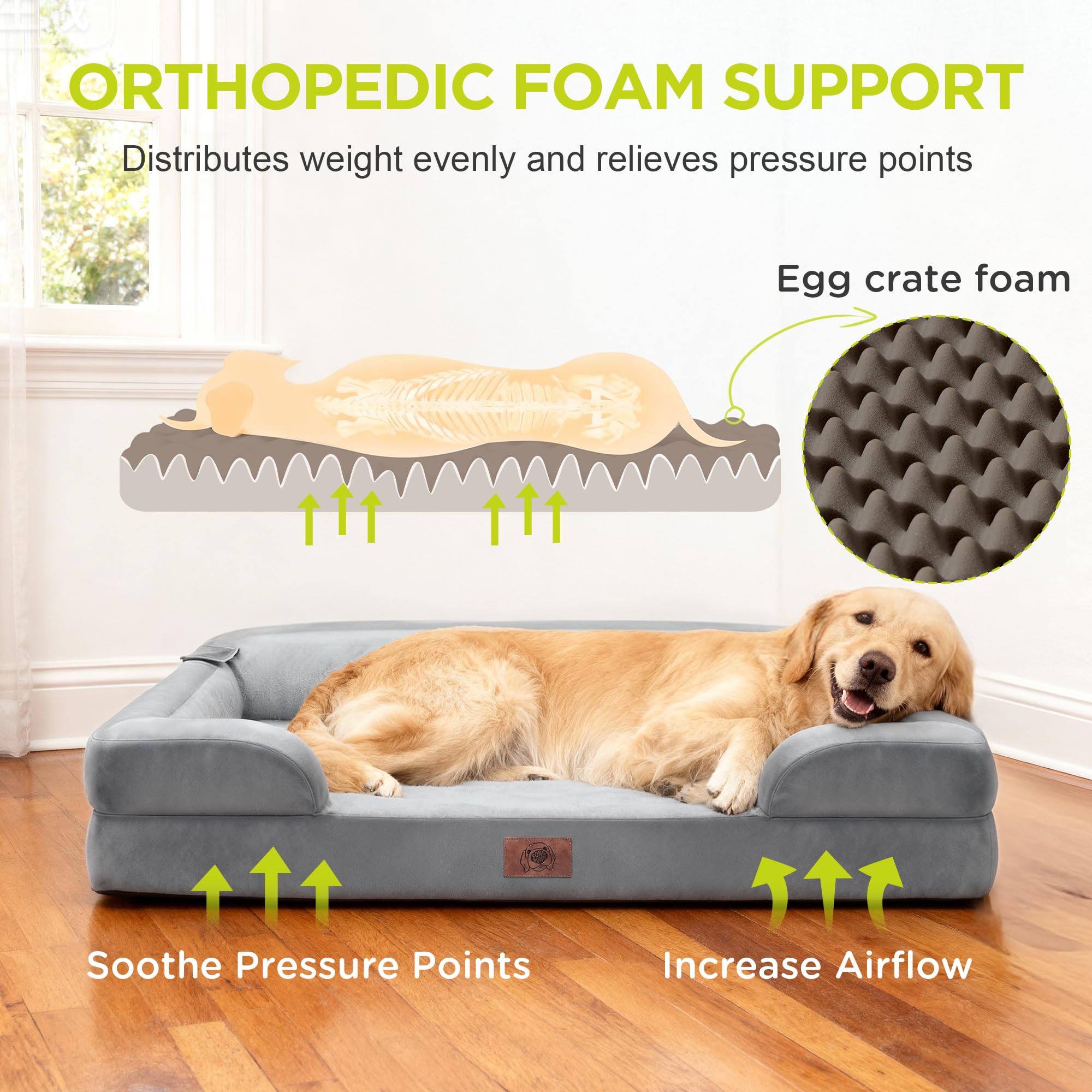 Song Puppy waterproof cover protects the 45x35 bed from spills and accidents.