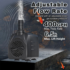SongLong 400GPH pump operating quietly in aquarium or pond setup