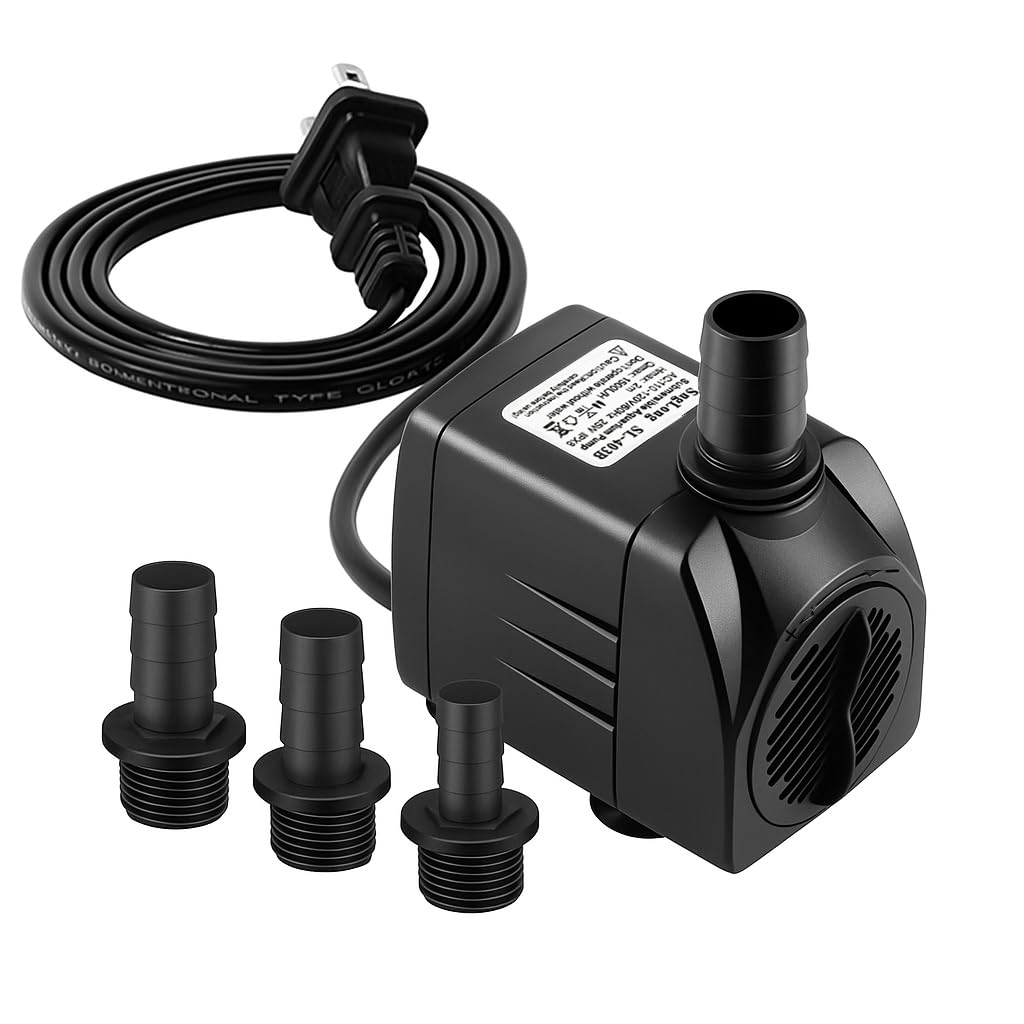 SongLong submersible pump 400GPH top view for fountains and ponds