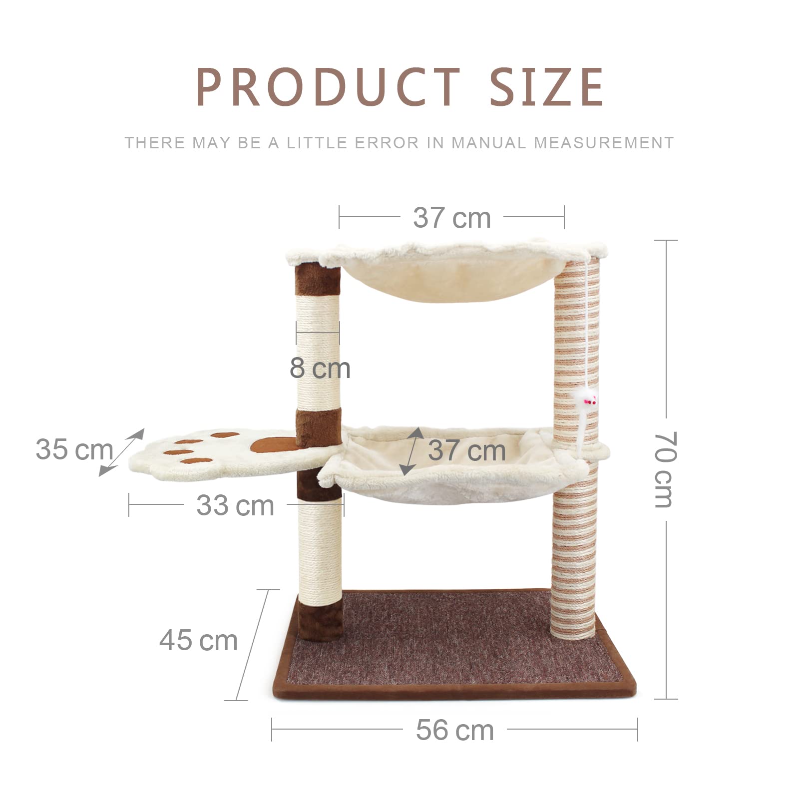SONGWAY two layer hammock design offers two resting spots for multiple cats