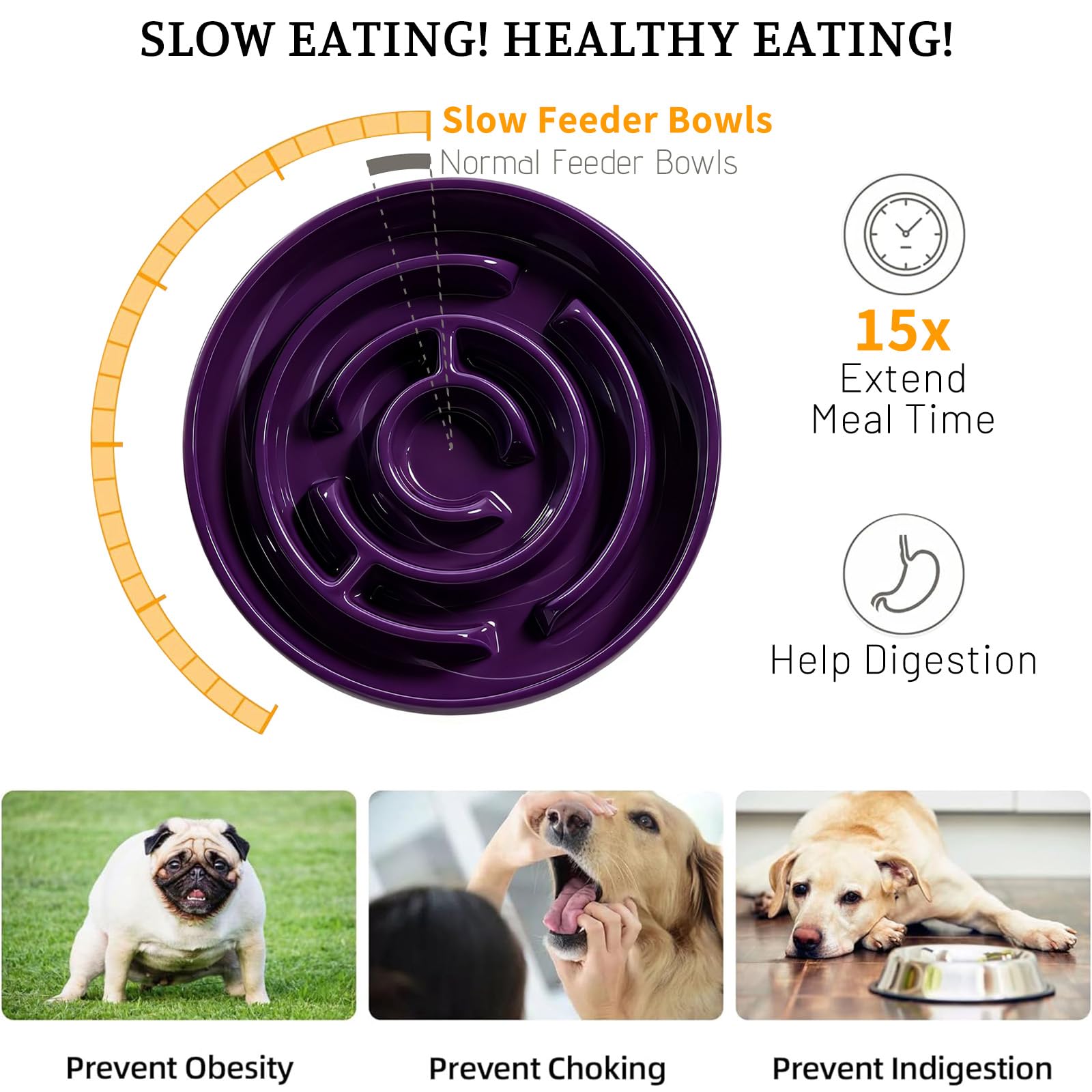Soniuong Purple dish is non-porous and easy to clean after meals.