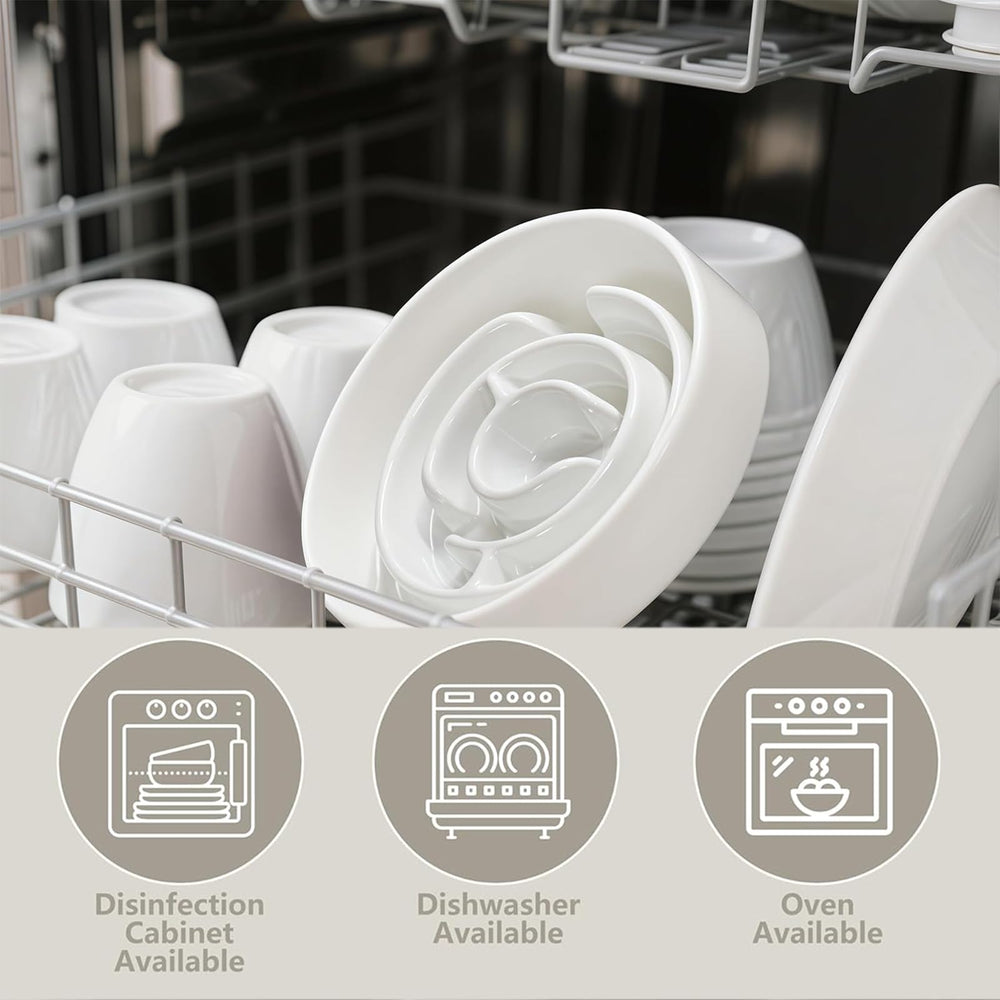 Soniuong pet mealtime puzzle dish supports dry and wet food for varied meals.