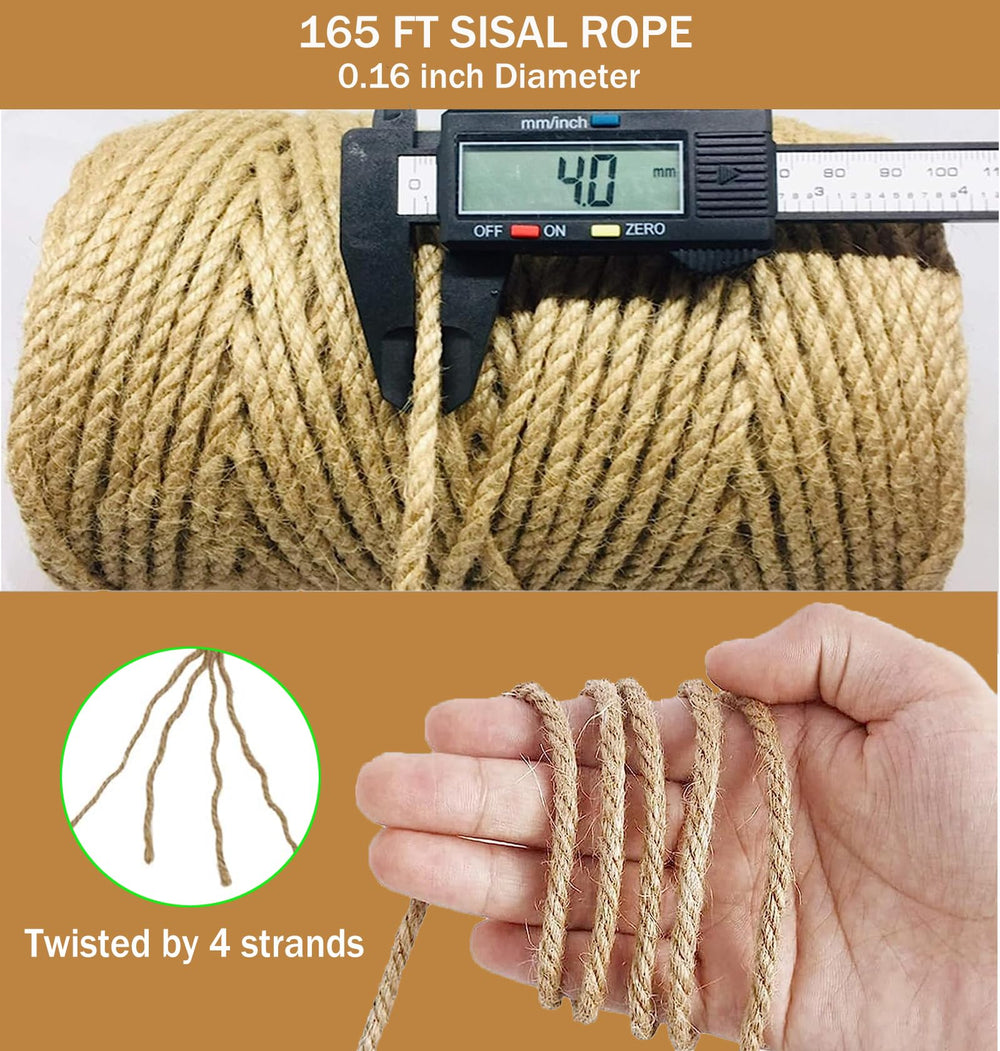 SONQUEEN sisal rope for furniture protection—redirect cat scratching away