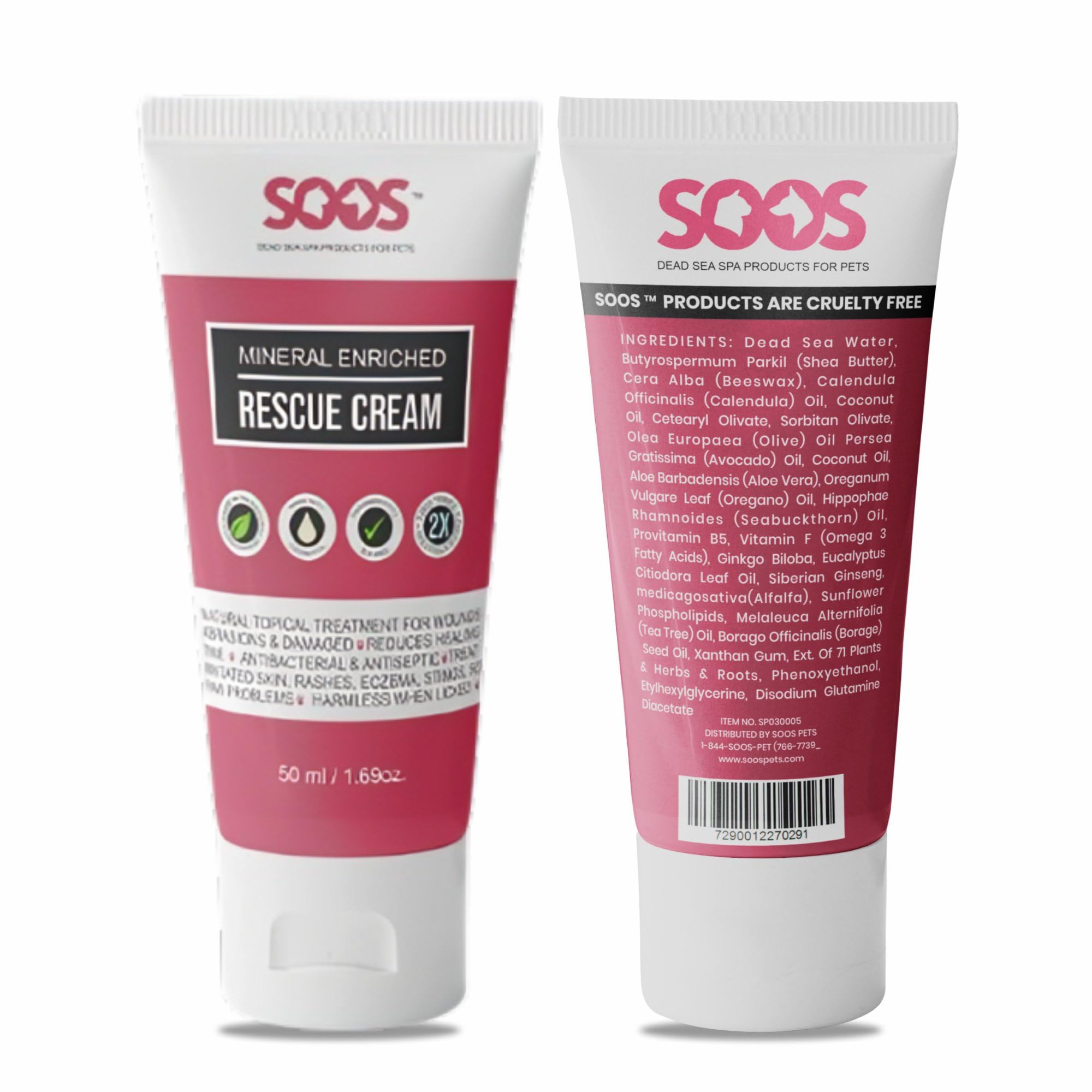 SOOS Rescue Cream application closeup demonstrates easy topical use for pets.