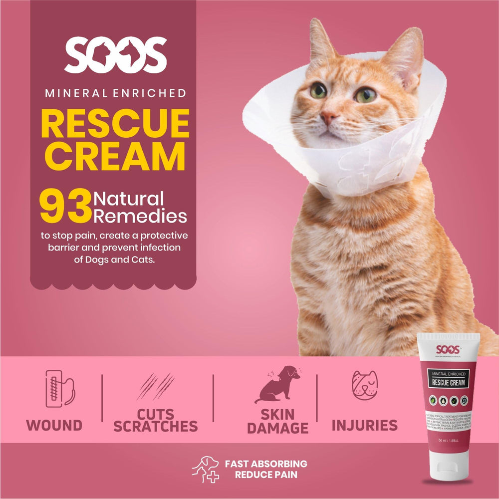 SOOS Rescue Cream use-case injury scene demonstrates proactive pet care.