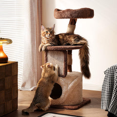 Sopapets 40-inch cat-tree base provides a sturdy foundation for indoor cats daily play space.