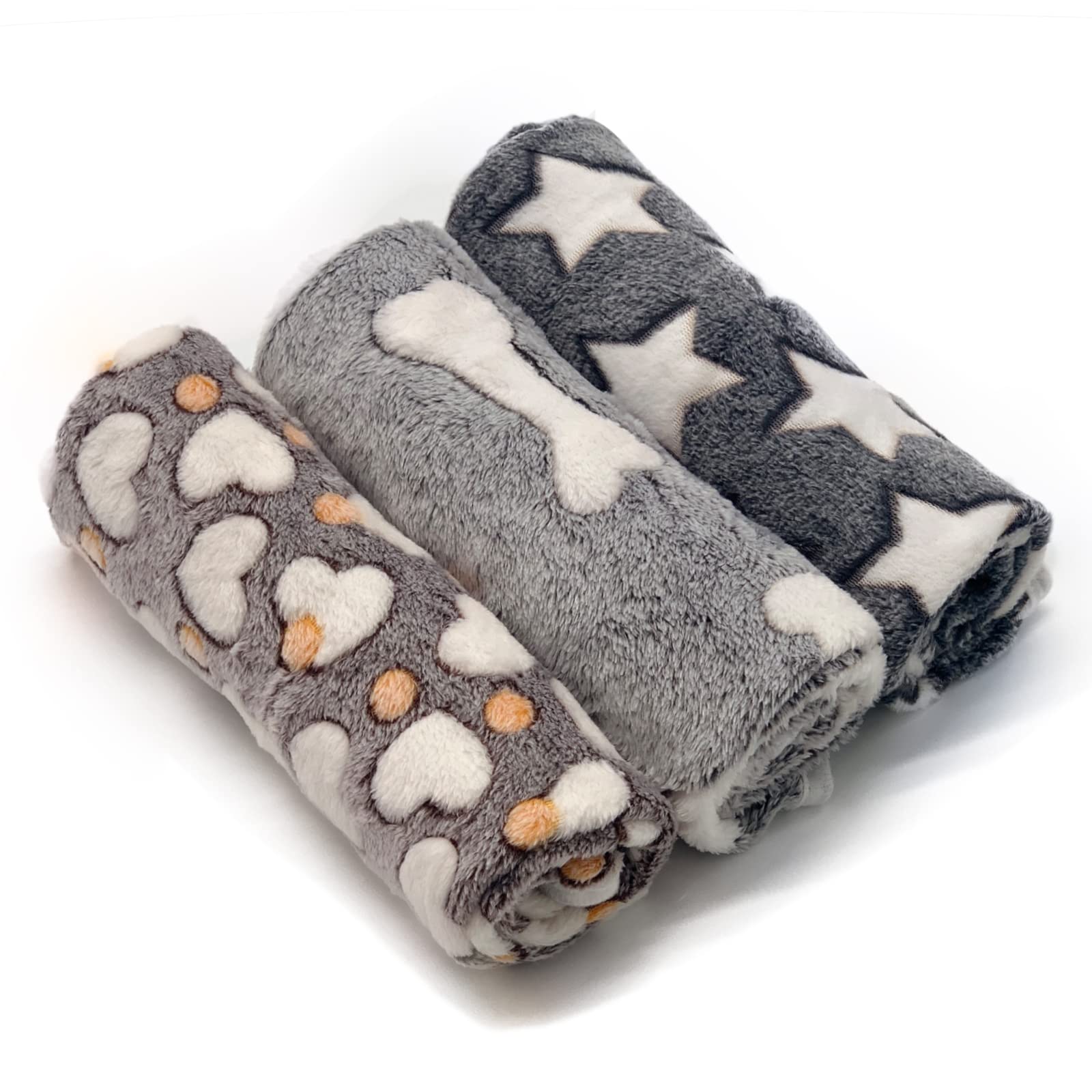 SORKUT 1pack 3 puppy blankets for large dogs offer warm, cozy fleece.