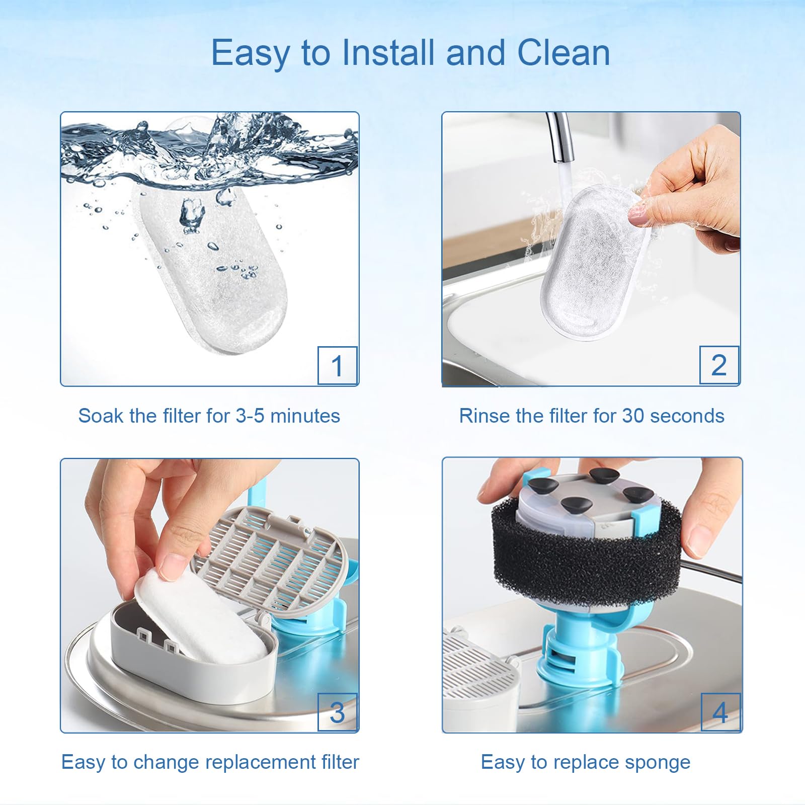 SORON filter sponges 20-pack keeps water circulation clean and debris-free.
