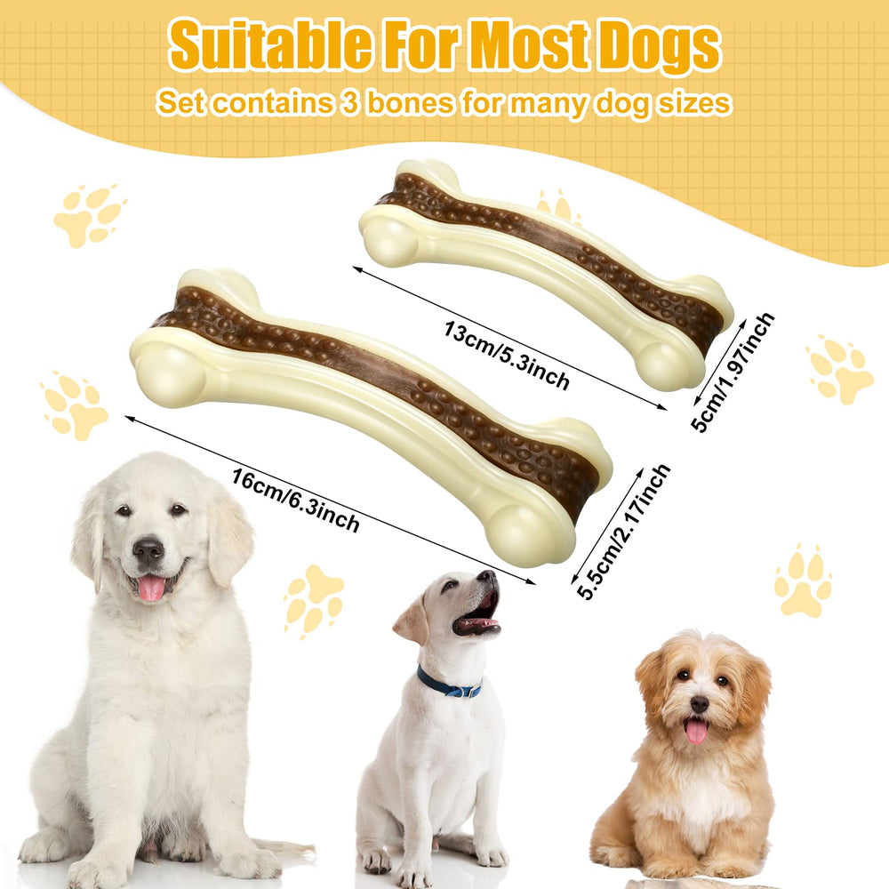 Sosation 3-pack chew toys medium bone encourages focused chewing and dental care.