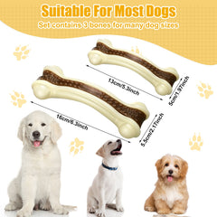 Sosation 3-pack chew toys medium bone encourages focused chewing and dental care.