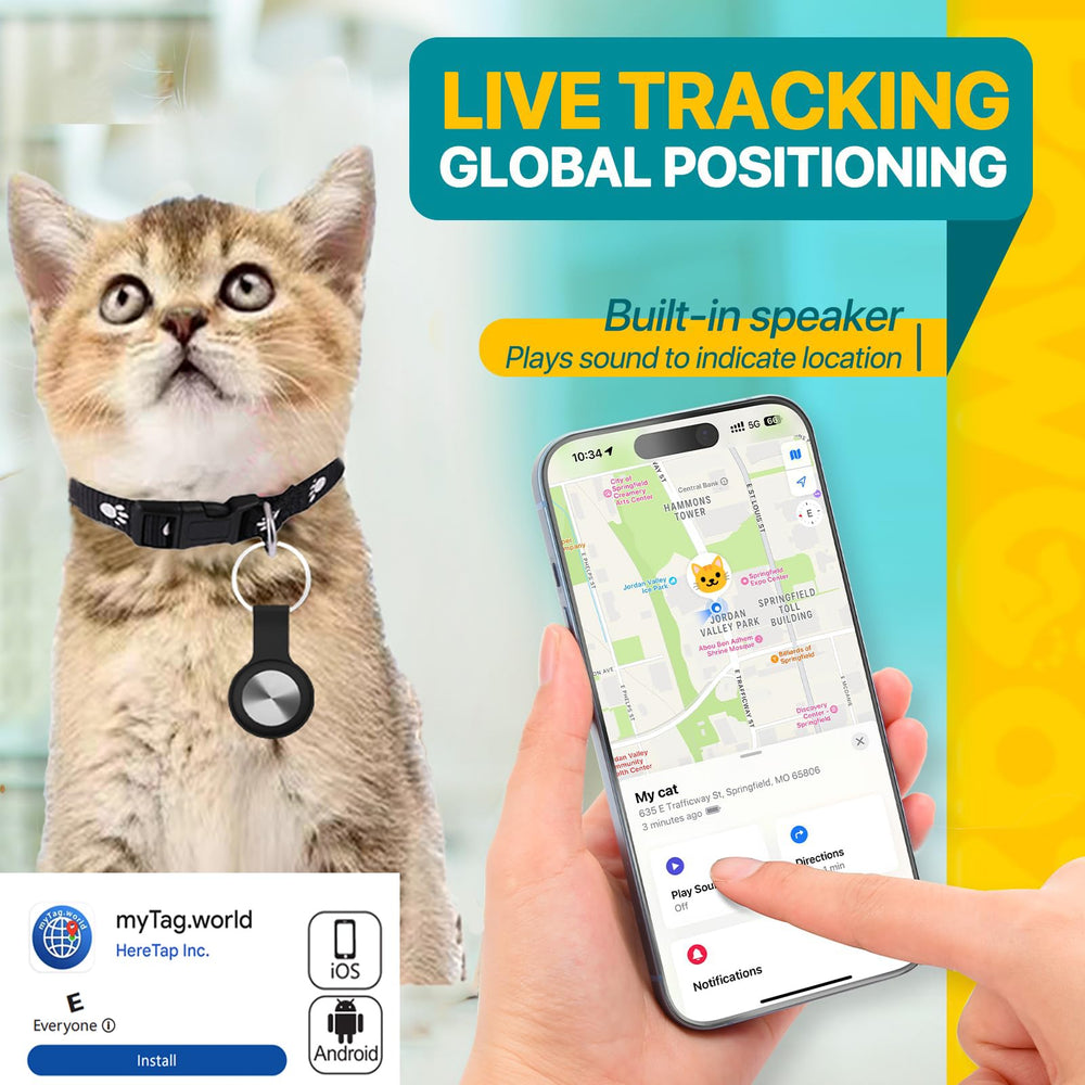 sotfkd tracker on dog collar clearly displaying live location for quick reunions