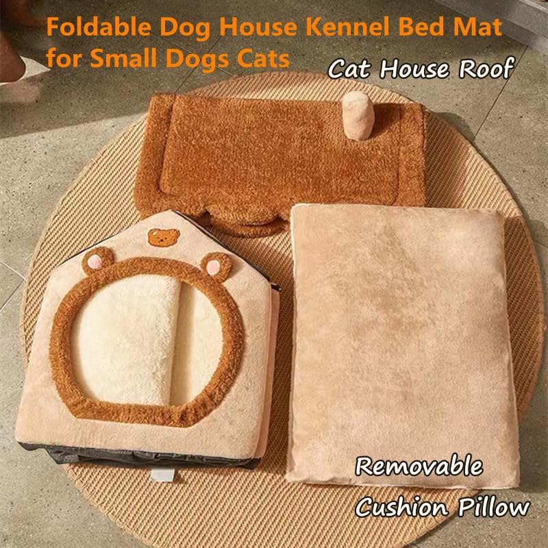 Sothuba cat bed semi-enclosed-inside provides a quiet resting environment for cats.