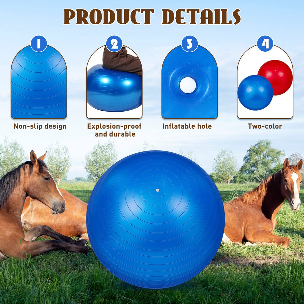 Sotiff horse ball threaded surface non-slip improves grip and safety
