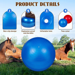 Sotiff horse ball threaded surface non-slip improves grip and safety
