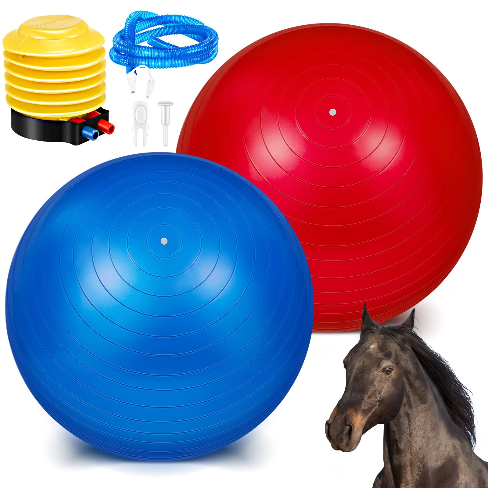 Sotiff two-pack blue 40-inch horse ball for training and play