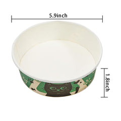 SOUJOY 16oz paper bowl in use for small pet meals.