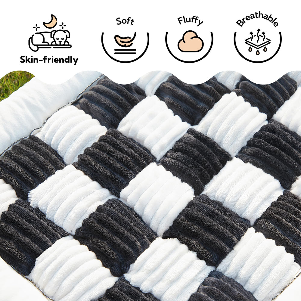 Soulbond Backseat Pet Bed Mat shown on a sofa for versatile home use.