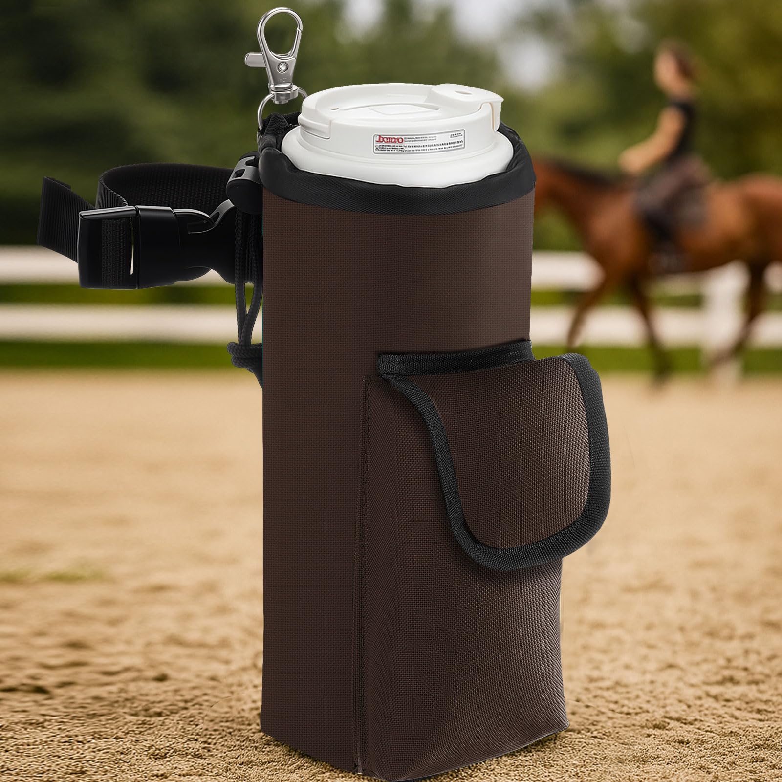 Soulchen Saddle Water Bottle Holder front view for quick hydration on rides