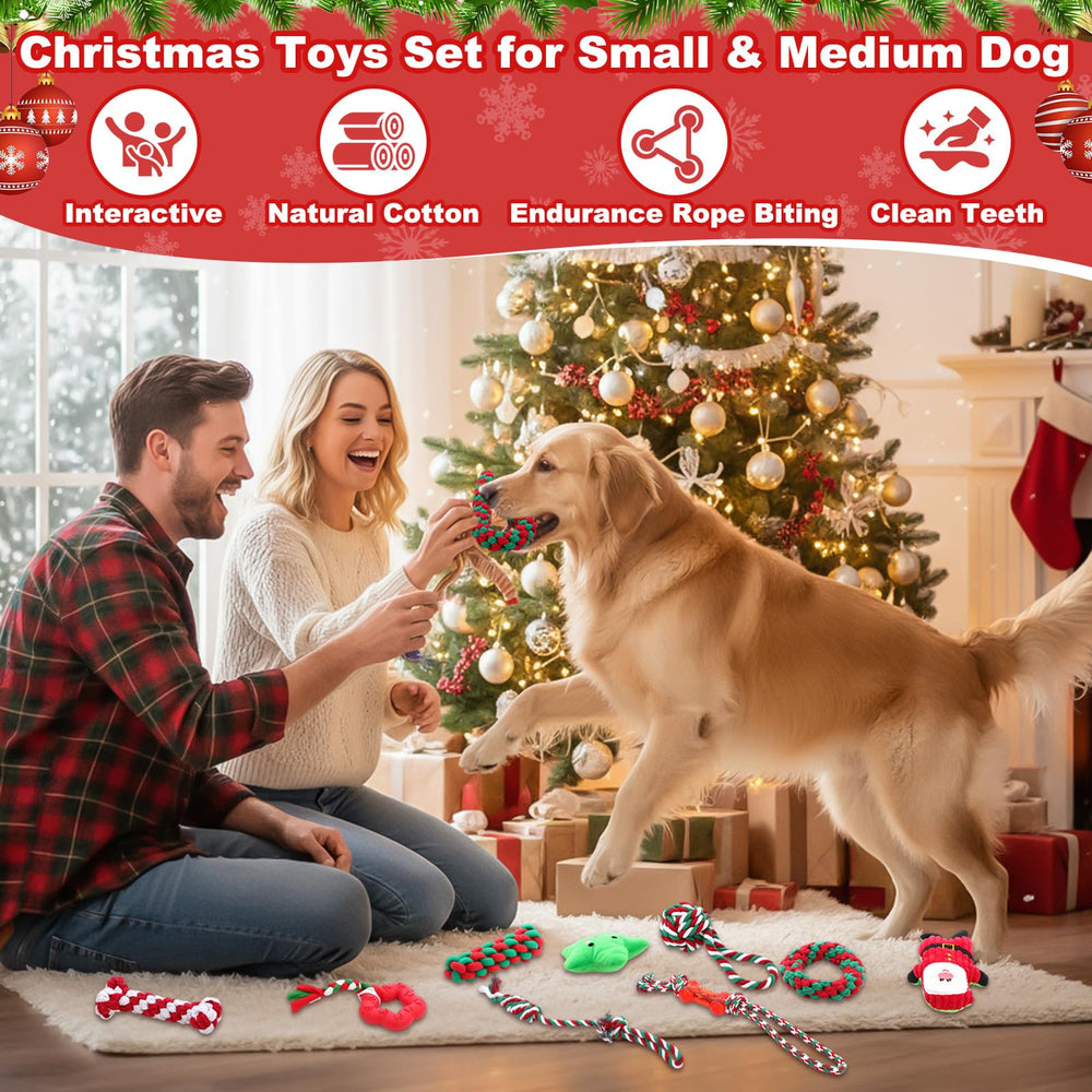 Soulchen Santa plush dog toy for cuddling and holiday photos