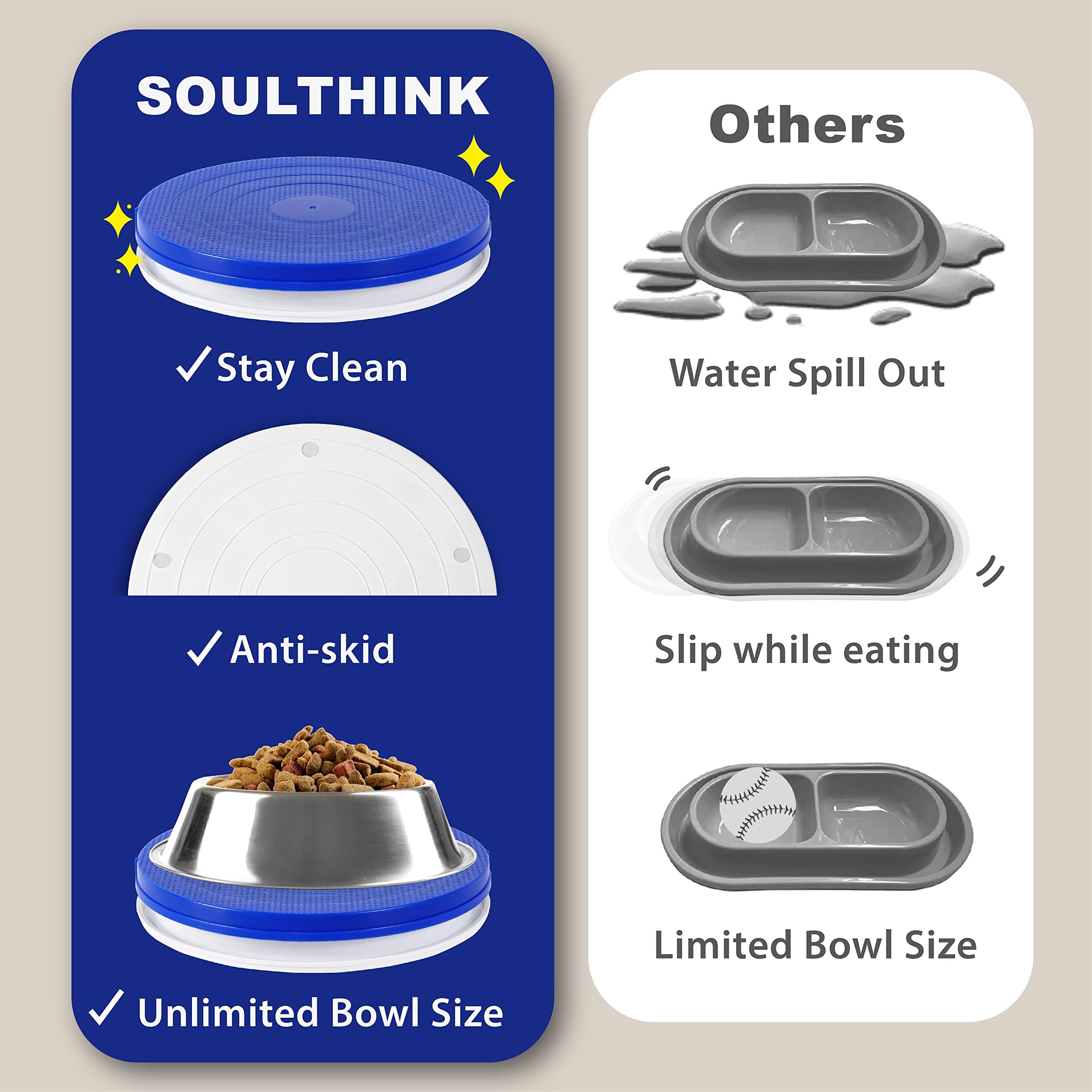 SoulThink Ant Proof Bowl Tray safe-chemical-free reflects family-friendly solution.