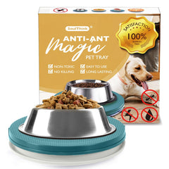 SoulThink ant-proof cat dog bowl tray with US patent visible deters ants
