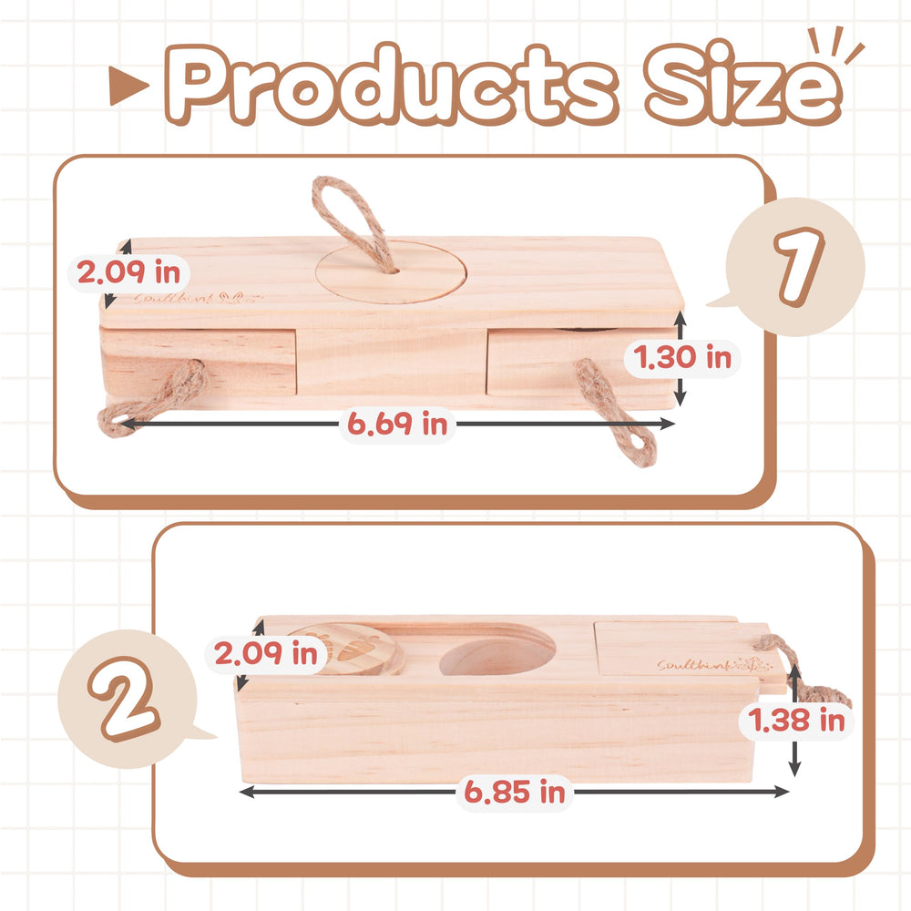 SoulThink durable-pinewood construction ensures long-lasting safe play for small pets.
