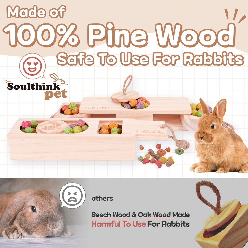 SoulThink sniff box foraging bunny toy stimulates exploration and sniffing enrichment.