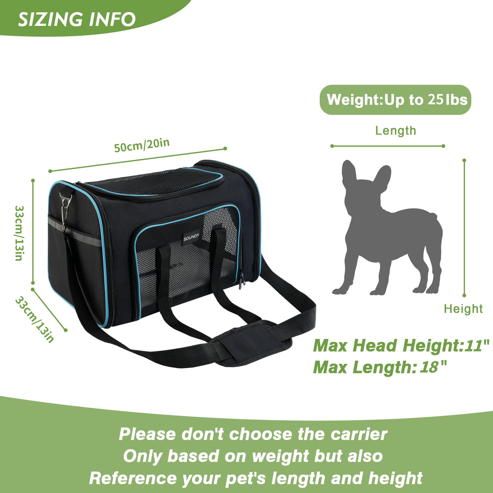 Soundy large cat carrier folded for compact storage when not in use