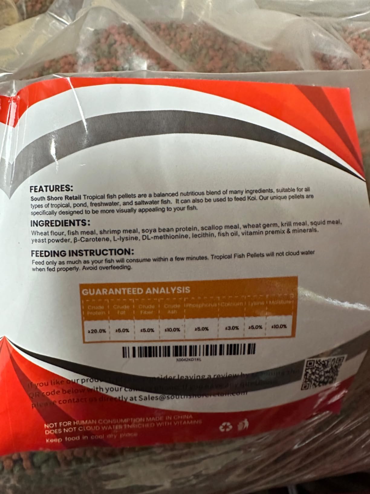 SOUTH SHORE RETAIL 2mm pellets designed for digestibility in small fish