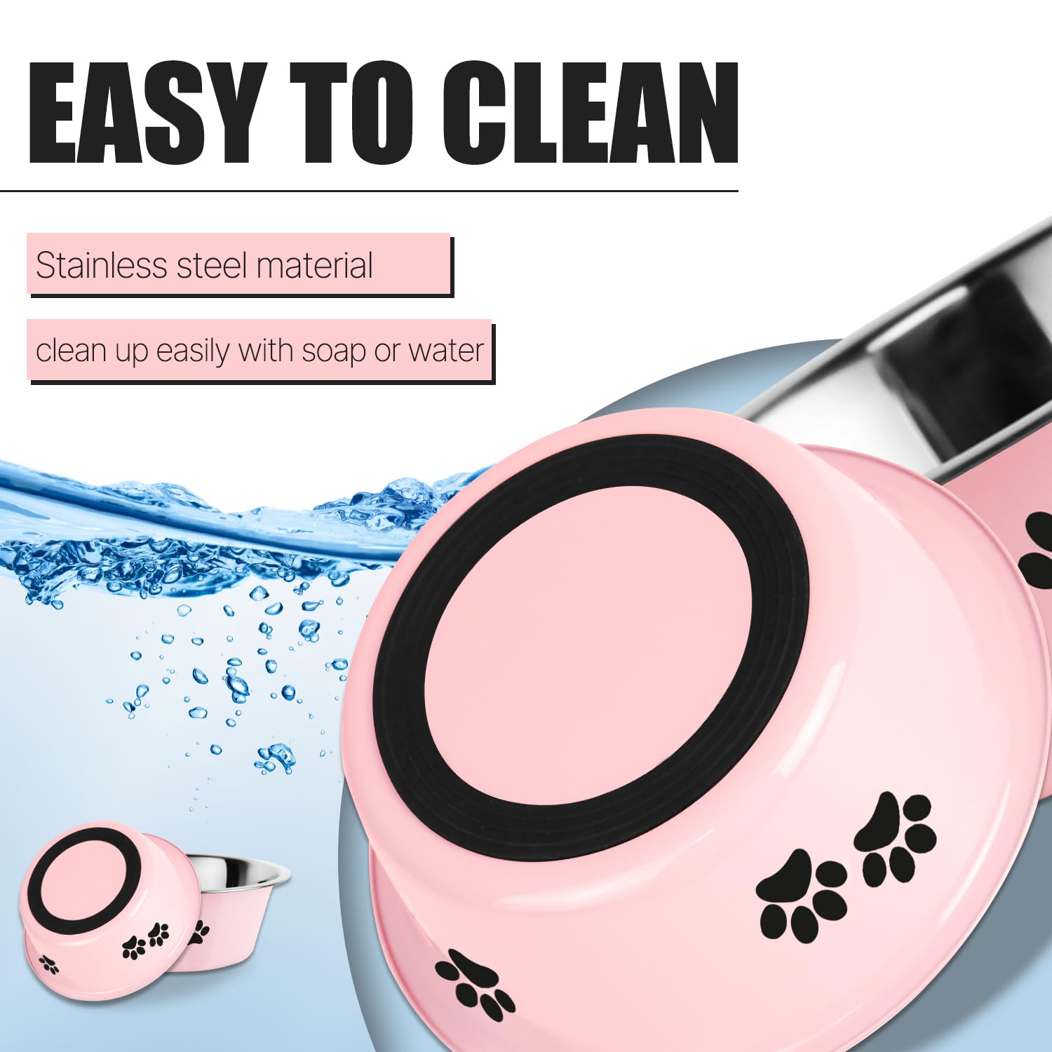SOUXU diseño anti-derrame rosa reduce salpicaduras durante las comidas