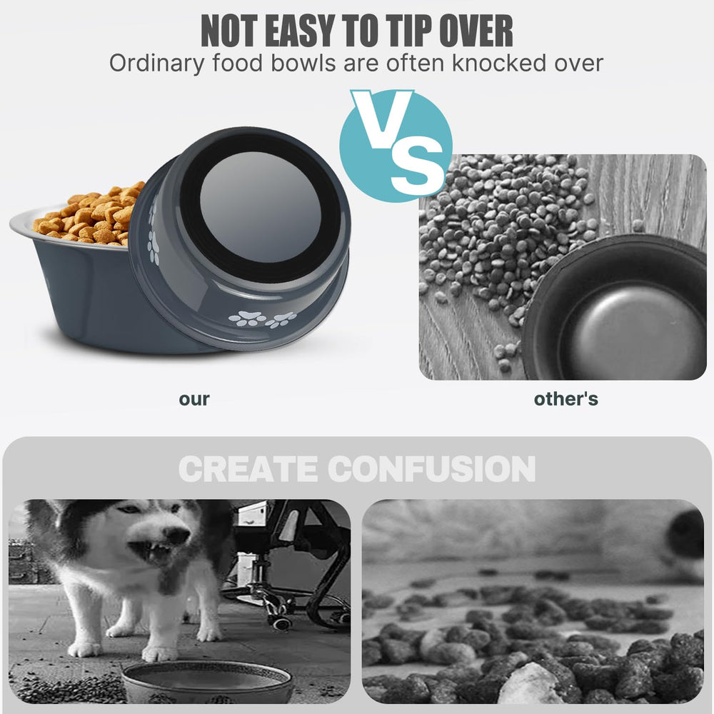 SOUXU 53oz capacity bowl keeps meals and water in one place