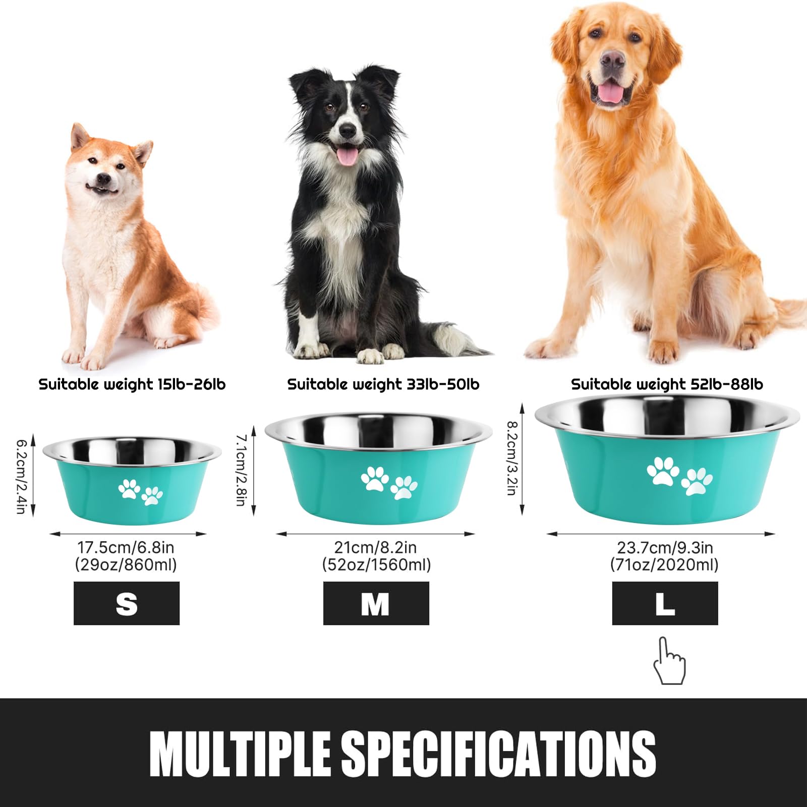 SOUXU dog bowls in green placed in feeding area for spill-free meals.